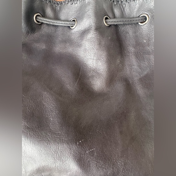 Patricia Nash Nicoletta Fringe Bucket Bag – Black Italian Leather - Picture 8 of 8